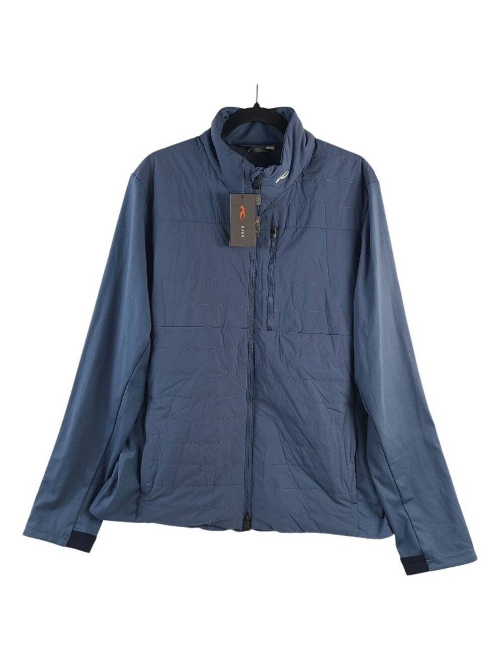 NEW Kjus Men's Reach Admiral Blue Jacket Sz 56, 2XL Lightweight Full-Zip Coat